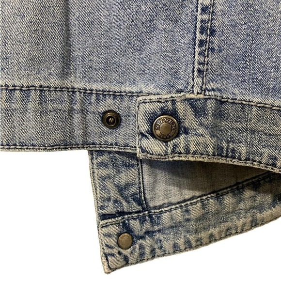 Vintage Y2K Silver Jeans‎ Co Denim Jacket Medium Light Wash Jean - Picture 11 of 15
